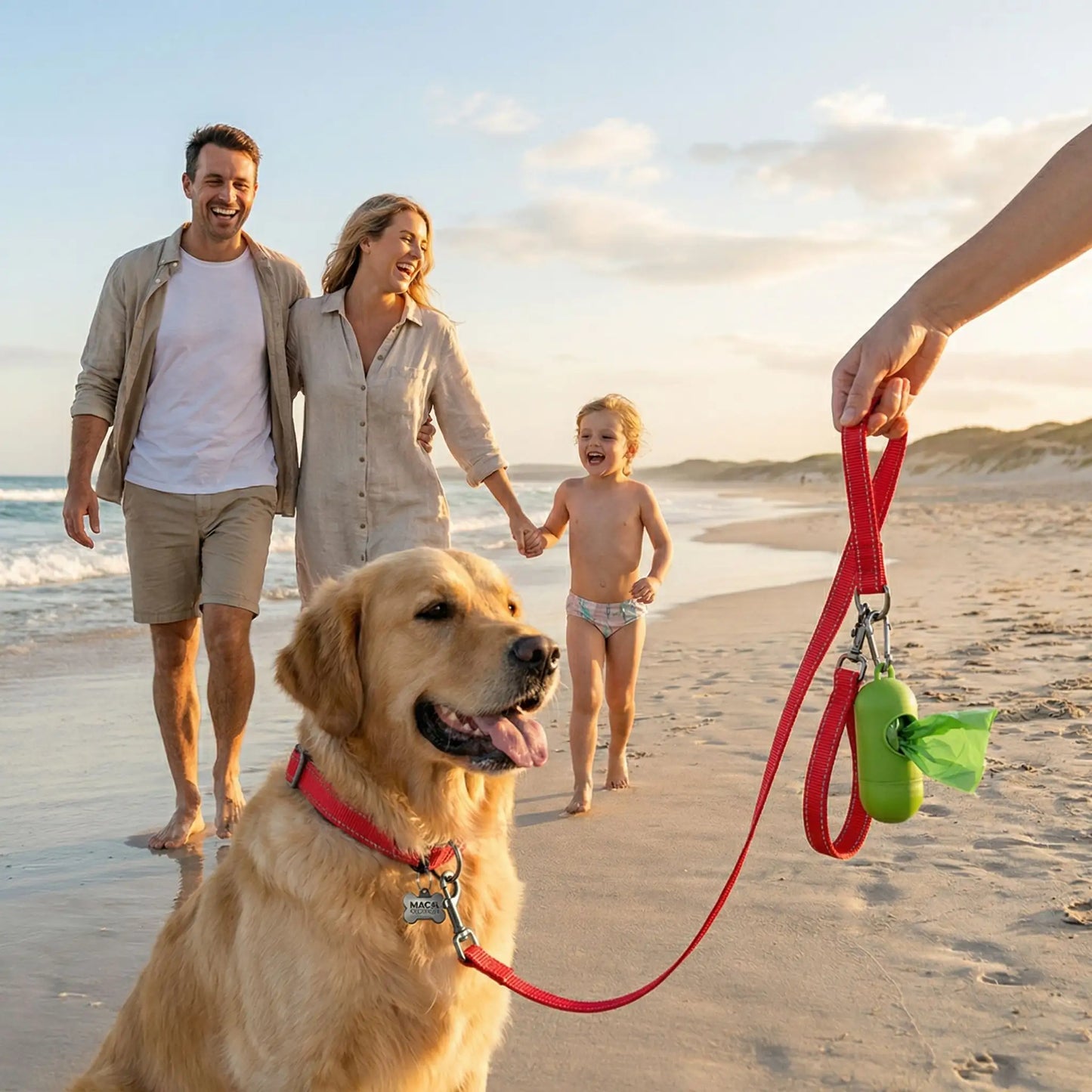 collier chien avec notre ami et sa famille
