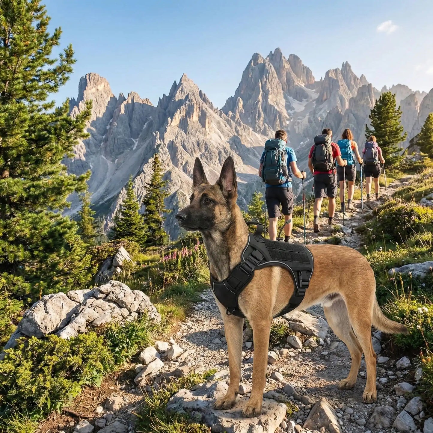 harnais anti traction pour chien avec nos compagnons en montagne