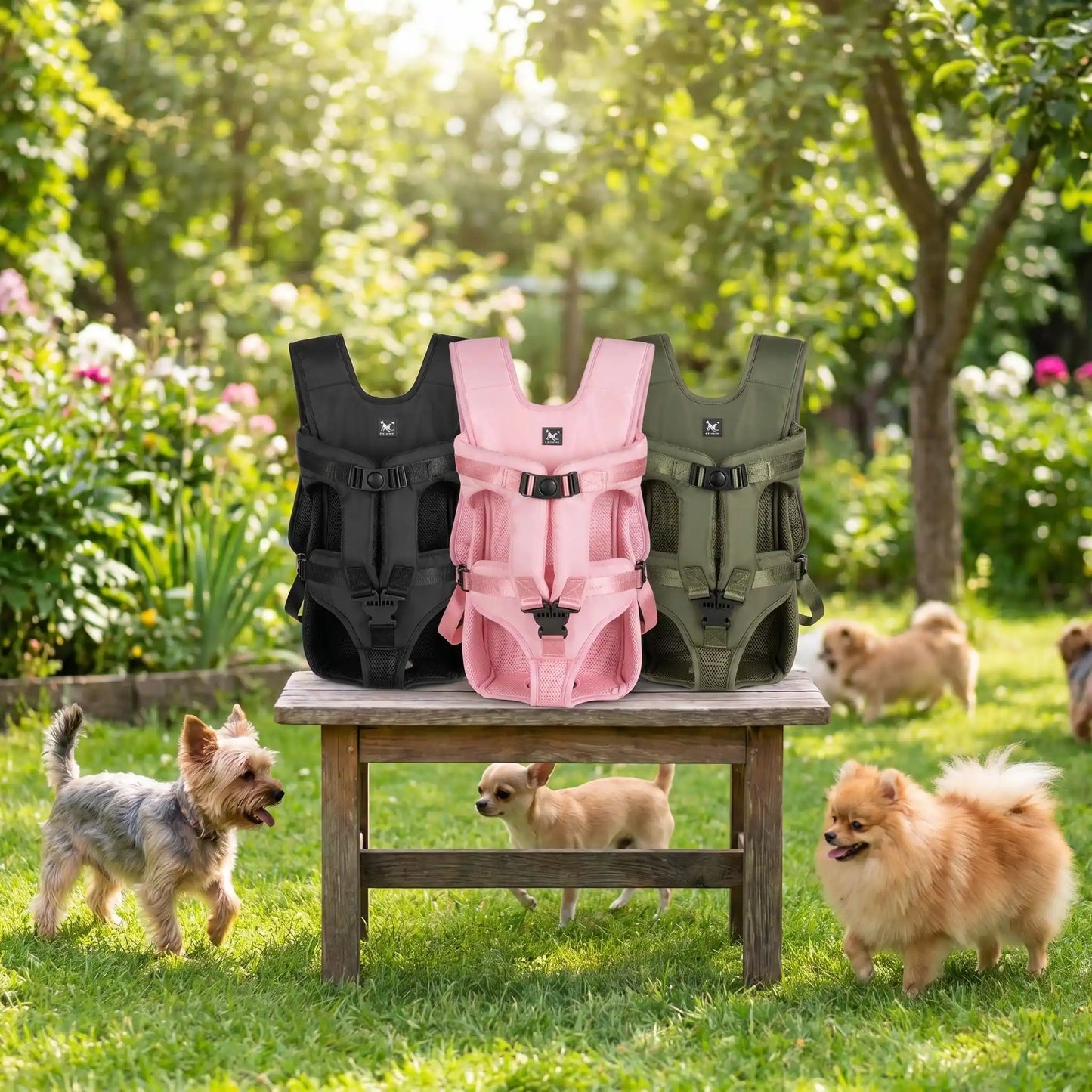 Sac a dos pour chien trois colories