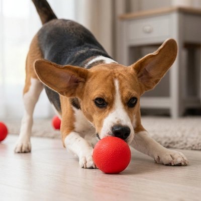 Balle chien avec notre toutou