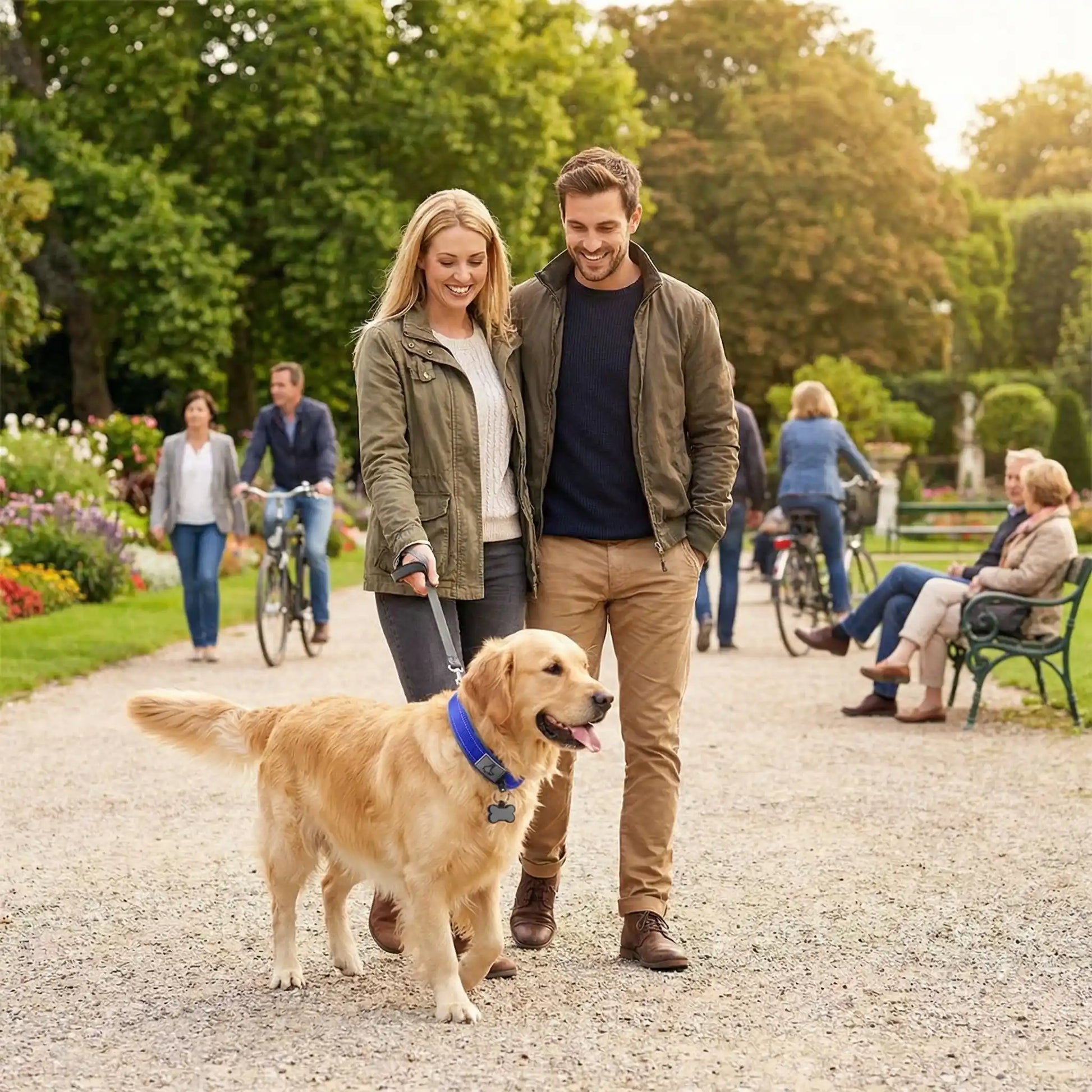 collier chien avec notre ami et ses maitres