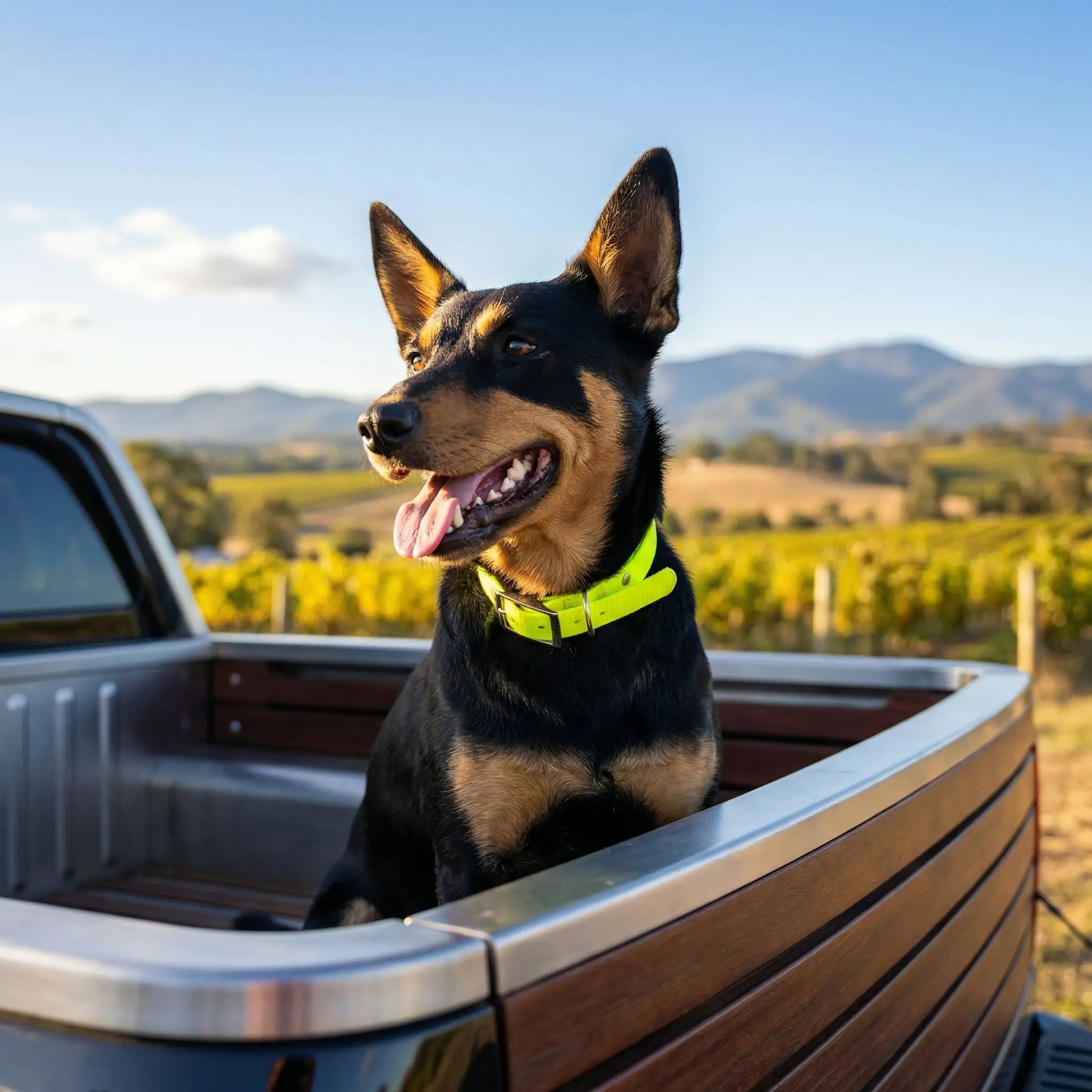 collier chien avec notre toutou en balade