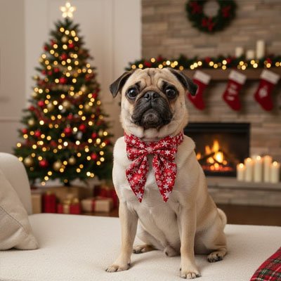 Collier Chien avec notre toutou pour noel
