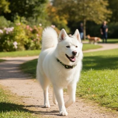 Collier chien sur notre toutou en balade