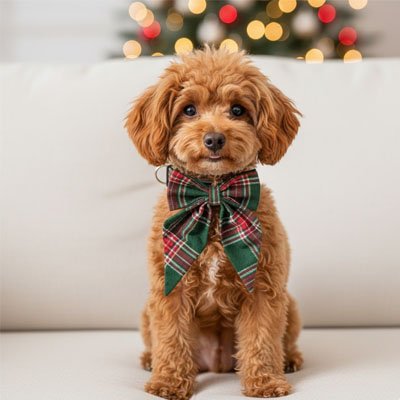 Collier Chien vert avec notre toutou