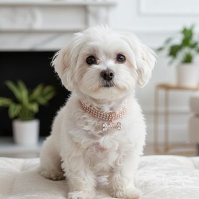 Collier chiot avec notre petit toutou