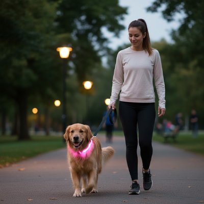 Colliers lumineux pour Chiens avec nos amies