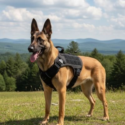 Harnais anti traction pour chien avec notre ami en montagne
