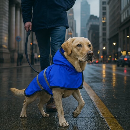 Imperméable pour chien sur notre compagnon dans rue