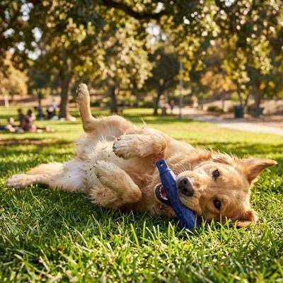 Jouets pour chien​ bleu avec notre toutou