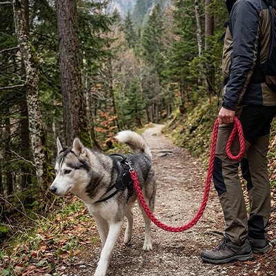 Laisse pour Chien sur notre ami en balade avec son maitre