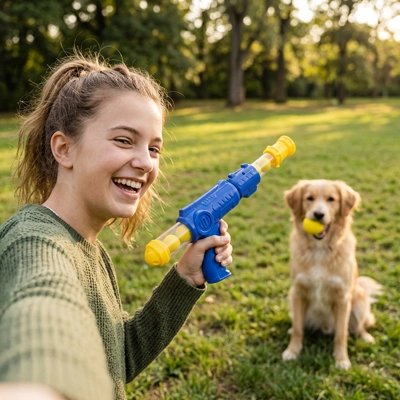 Lanceur de balle pour chien entre compagnon au jardin