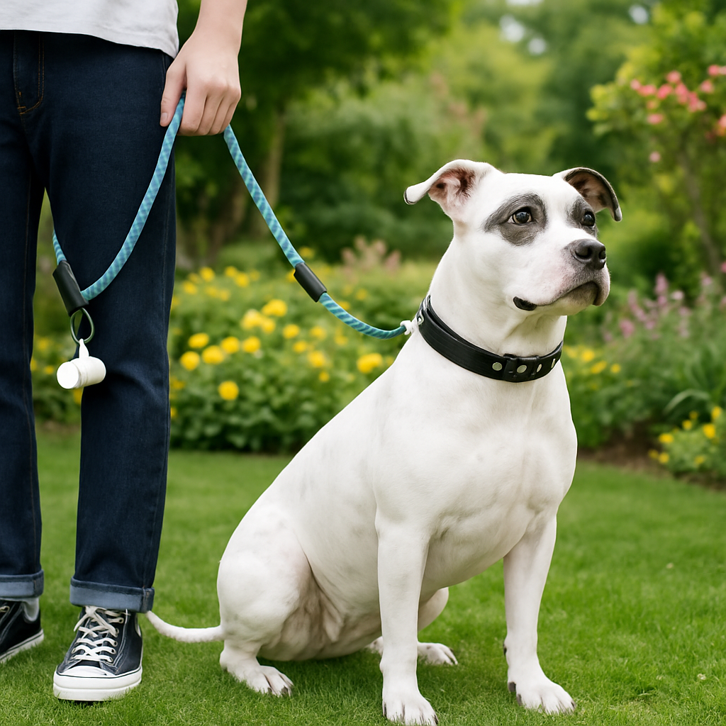 longe chiens autour cou notre compagnon accompagne son maitre