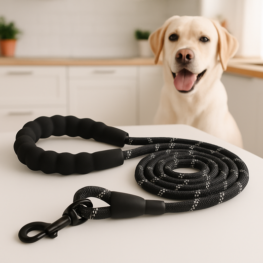 longe chiens sur table cuisine avec notre toutou