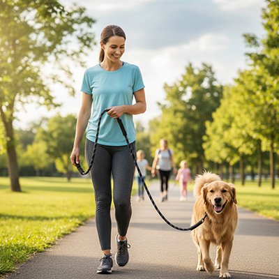 longes chien noir font jogging entre amies