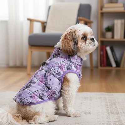 Manteau chien avec notre compagnon assis