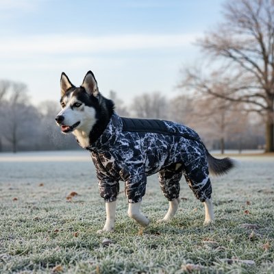 Manteau chien noir sur notre ami en promenade