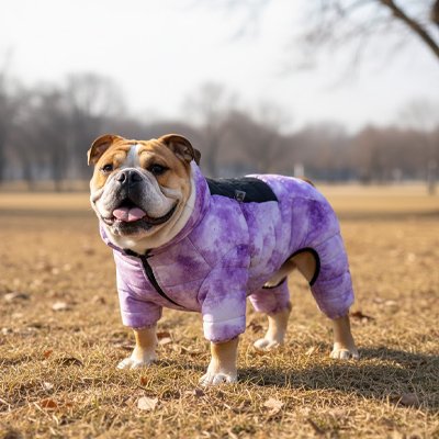 Manteau chien sur notre toutou de sortie