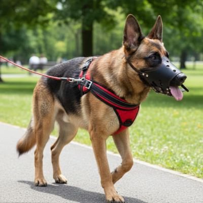 Muselière pour chien​ avec notre ami en balade