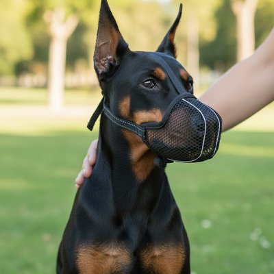 Muselière pour chien​ sur notre ami