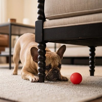 Notre compagnon joue avec balle chien