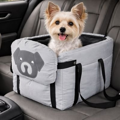 Sac de transport pour chien gris avec notre ami