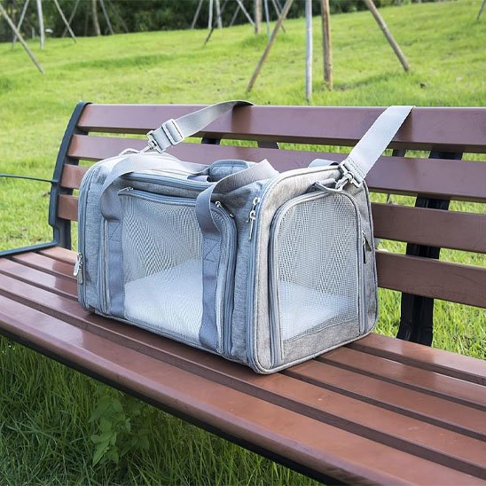 Sac de transport pour chien gris