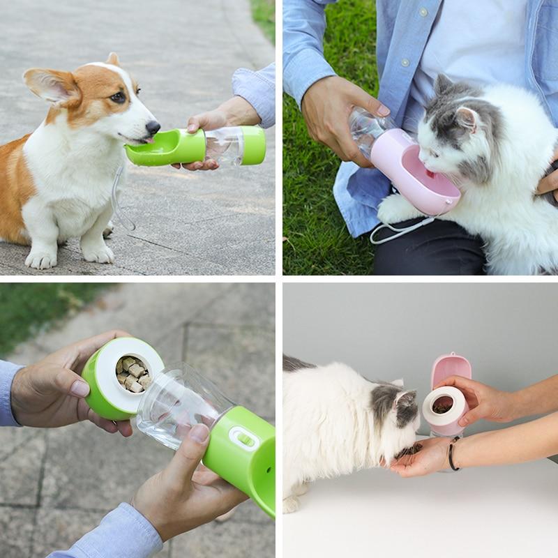 bottlebowl gourde pour animaux avec compartiments eau nourriture